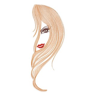 Beautiful girl 3 embroidery design - Embroidery Design