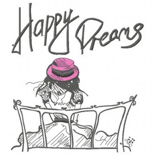 Paris Happy dreams 4 embroidery design - Embroidery Design