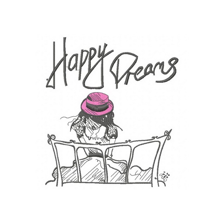 Paris Happy dreams 4 embroidery design - Embroidery Design