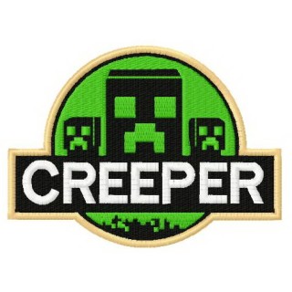 Creeper badge embroidery design - Embroidery Design