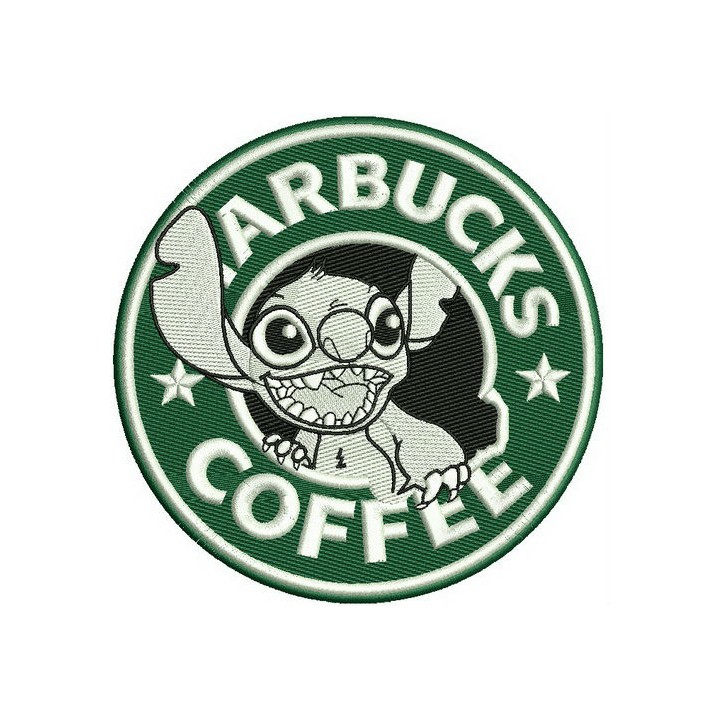 Starbucks coffee Stitch embroidery design - Embroidery Design