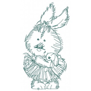 Bunny the ballerina 2 embroidery design - Embroidery Design