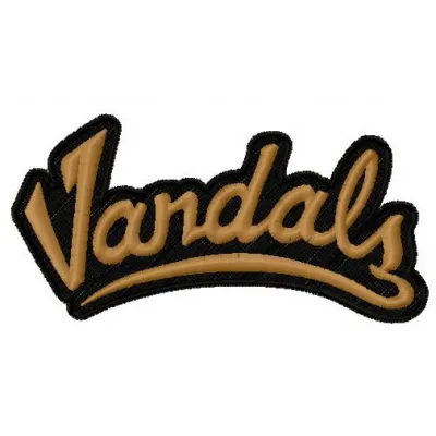 Idaho Vandals logo 2 embroidery design preview showcasing the stitched motif for apparel and accessories.