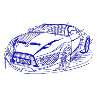 Sport car 7 embroidery design - Embroidery Design