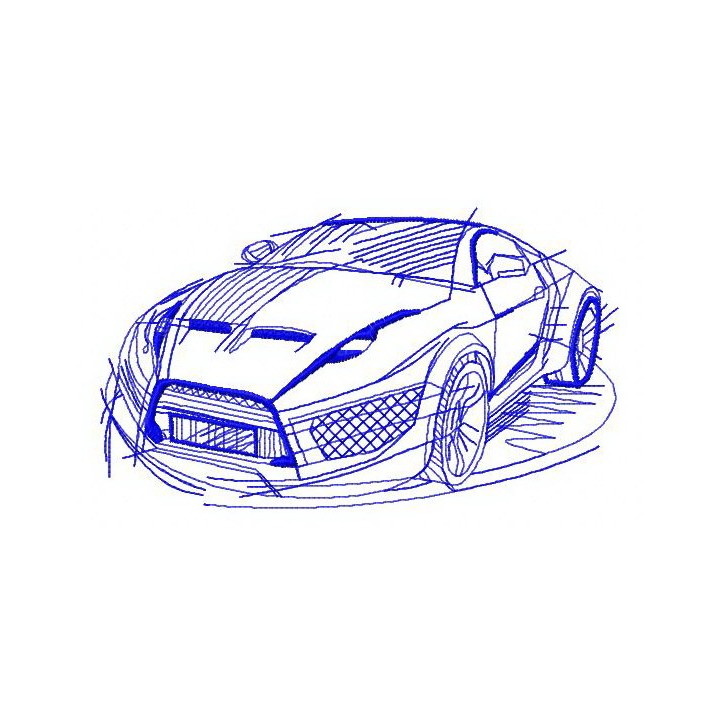 Sport car 7 embroidery design - Embroidery Design