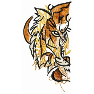 Tiger's muzzle embroidery design - Embroidery Design