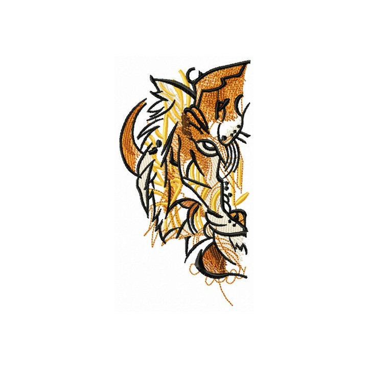 Tiger's muzzle embroidery design - Embroidery Design