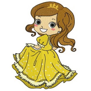 Young Belle embroidery design - Embroidery Design
