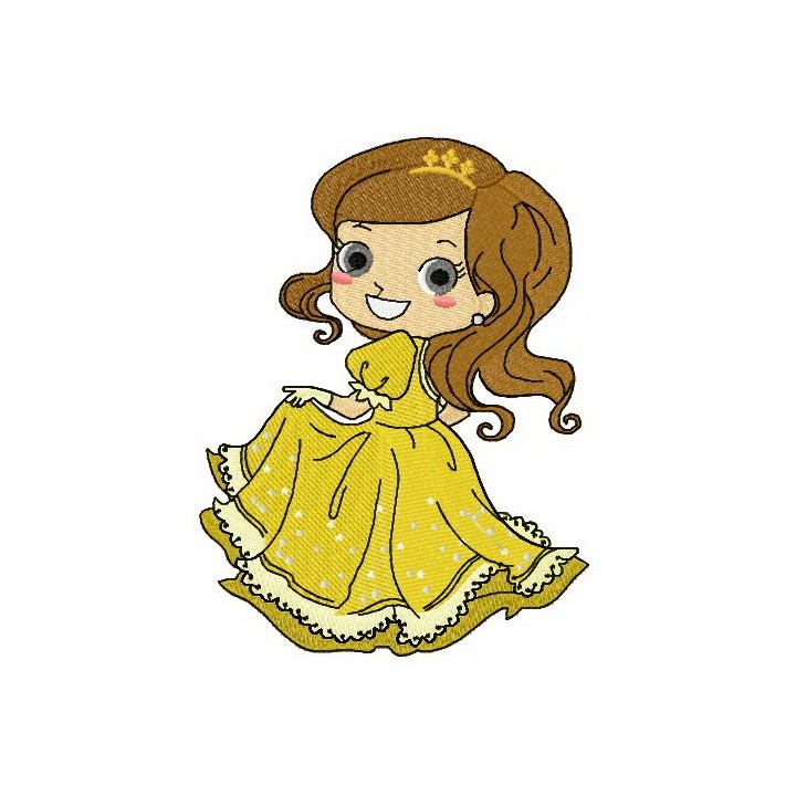 Young Belle embroidery design - Embroidery Design