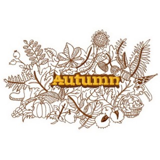 Autumn 4 embroidery design - Embroidery Design