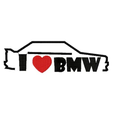 I love BMW embroidery design showcasing a stylish logo pattern for stitching on apparel and accessories.