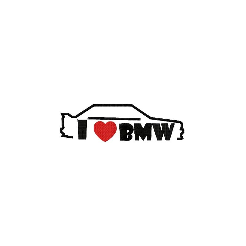 I love BMW embroidery design showcasing a stylish logo pattern for stitching on apparel and accessories.