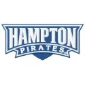 Hampton Pirates logo 2 embroidery design showcased on fabric, ideal for sportswear and fan apparel.