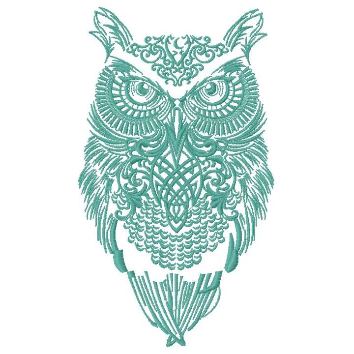 Tribal owl 3 embroidery design - Embroidery Design