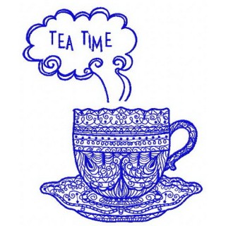 Tea time 5 embroidery design - Embroidery Design