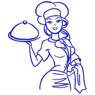 Waiter 3 embroidery design - Embroidery Design