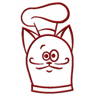 Cat chef 5 embroidery design - Embroidery Design