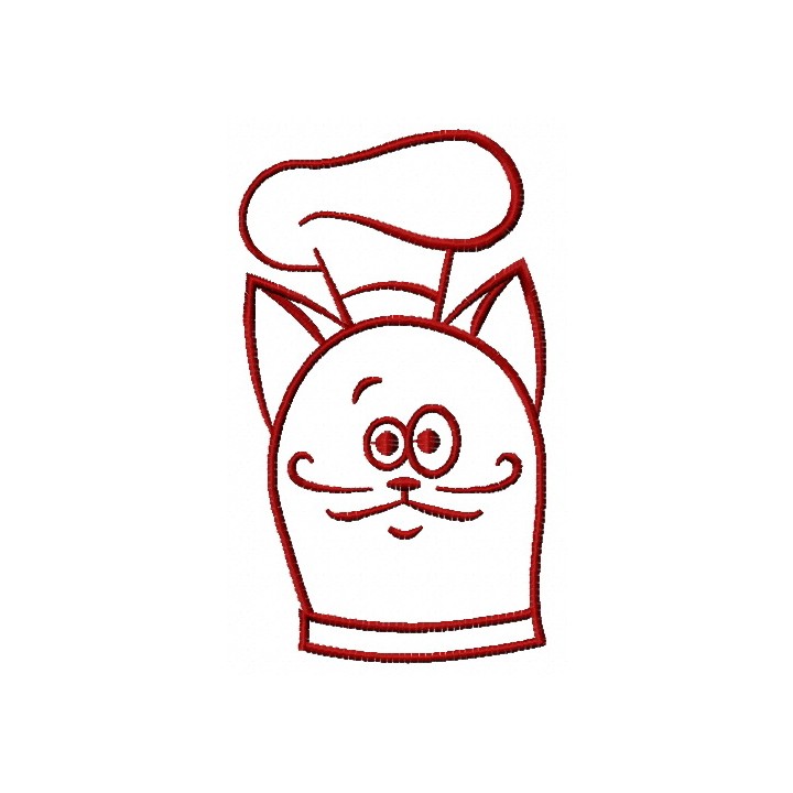 Cat chef 5 embroidery design - Embroidery Design