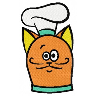 Cat chef 4 embroidery design - Embroidery Design