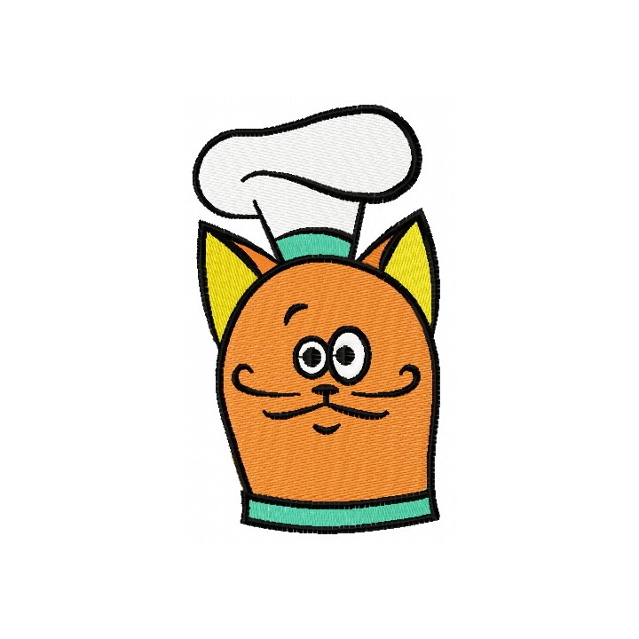 Cat chef 4 embroidery design - Embroidery Design