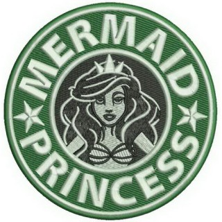 Mermaid princess embroidery design - Embroidery Design