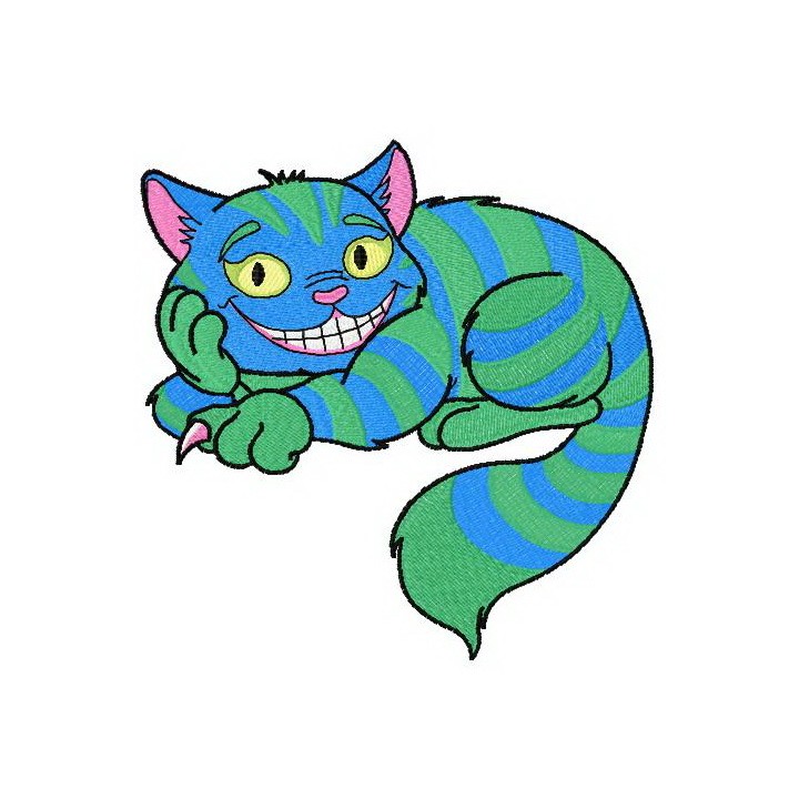 Strange cat embroidery design - Embroidery Design
