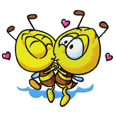 Bee my Valentine embroidery design showcasing a charming bee motif, perfect for adding a whimsical touch to various projects.