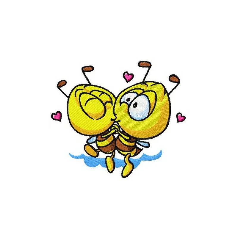 Bee my Valentine embroidery design showcasing a charming bee motif, perfect for adding a whimsical touch to various projects.