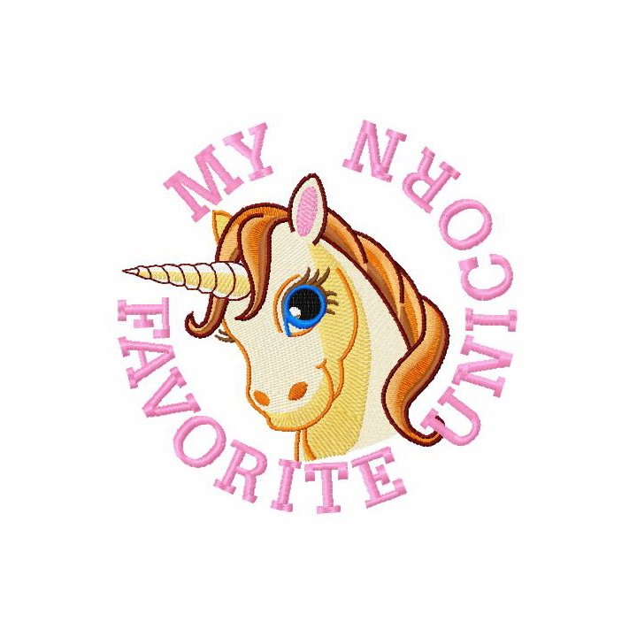 My favorite unicorn embroidery design - Embroidery Design