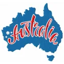 Australia embroidery design featuring iconic symbols for creative stitching on various fabric items.