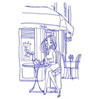 Tea time 2 embroidery design - Embroidery Design