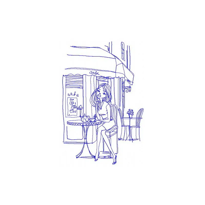 Preview of the Tea Time 2 embroidery design featuring delightful tea-themed motifs for vacation projects.