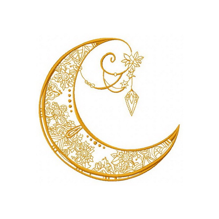 Moon 3 embroidery design - Embroidery Design