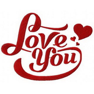Love you 3 embroidery design - Embroidery Design