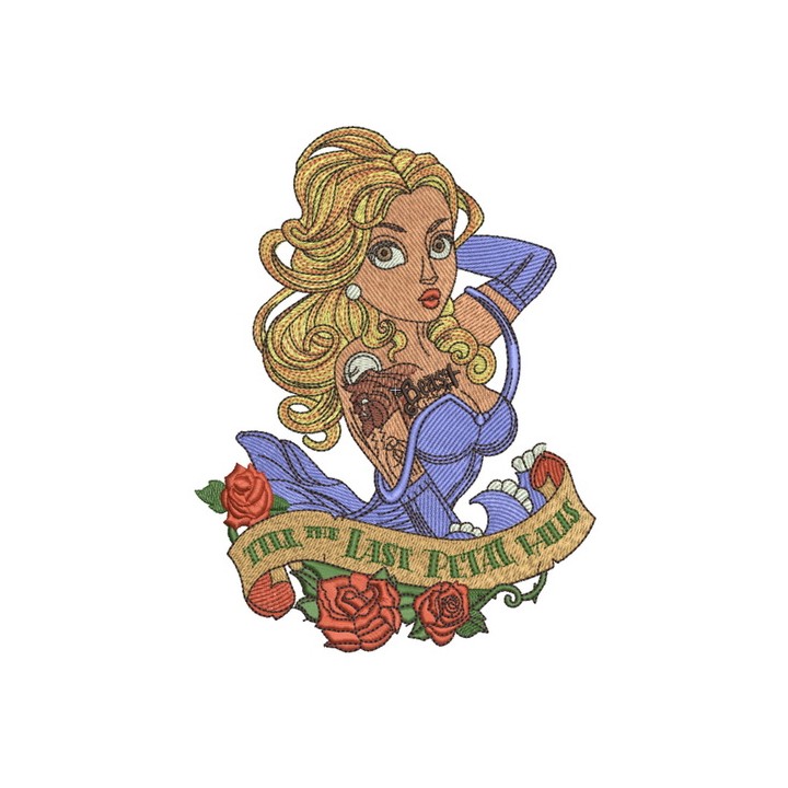 Till the last petal falls 2 embroidery design - Embroidery Design