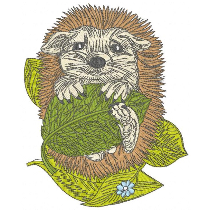 Hedgehog resting 2 embroidery design - Embroidery Design