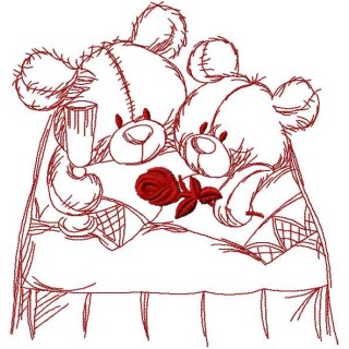 Just married one colored embroidery design - Embroidery Design