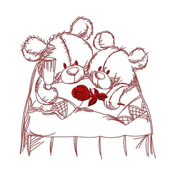 Just married one colored embroidery design - Embroidery Design