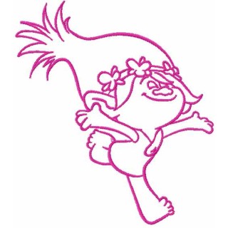 Princess Poppy happy embroidery design - Embroidery Design