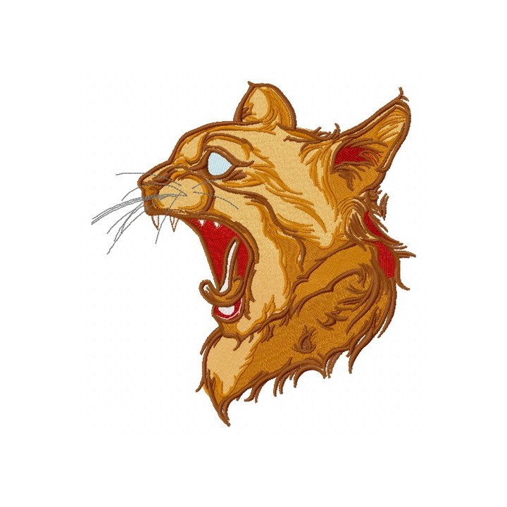 Blind cat embroidery design - Embroidery Design