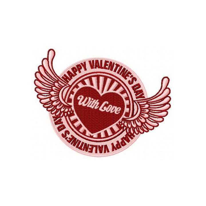 With love 2 embroidery design - Embroidery Design
