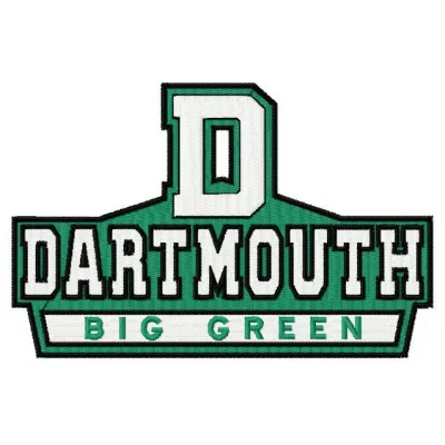 Dartmouth Big Green logo embroidery design preview showcasing intricate stitching patterns for apparel and accessories.