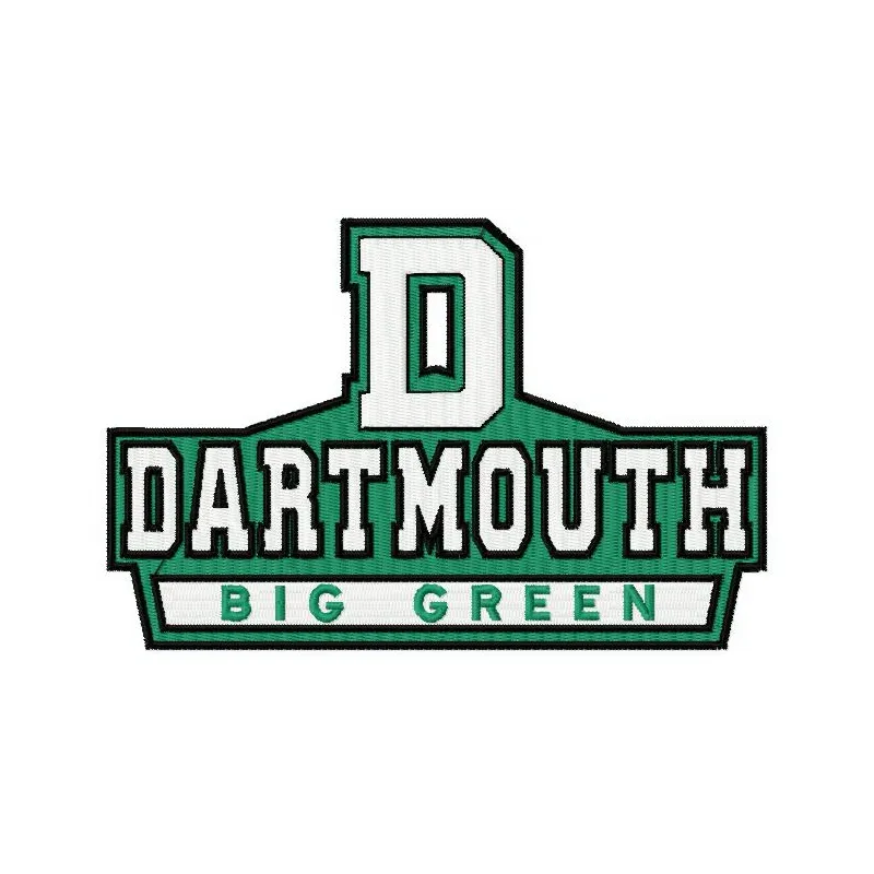 Dartmouth Big Green logo embroidery design preview showcasing intricate stitching patterns for apparel and accessories.