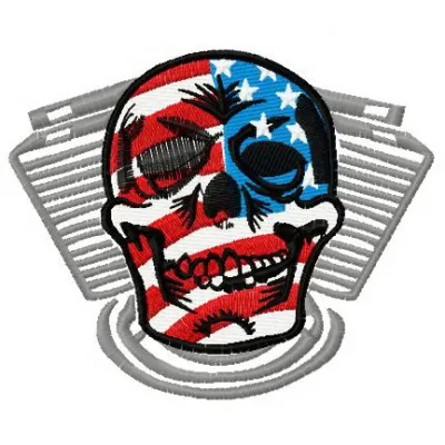 Live free or die 2 embroidery design showcasing a patriotic theme, perfect for Independence Day projects.