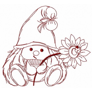 Bunny Mi gnome 3 embroidery design - Embroidery Design