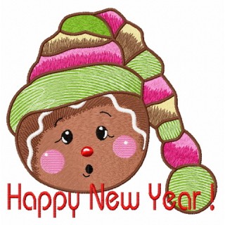 Surprised gingerbread man 2 embroidery design - Embroidery Design