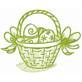 Basket for Easter bunny embroidery design - Embroidery Design