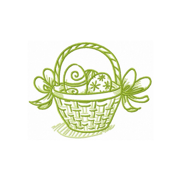 Basket for Easter bunny embroidery design - Embroidery Design