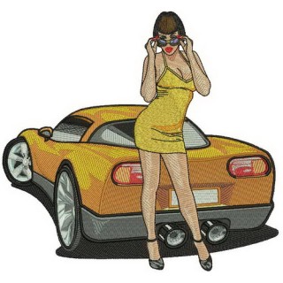 Cool girl 2 embroidery design - Embroidery Design