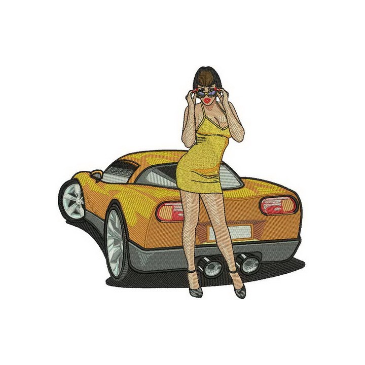 Cool girl 2 embroidery design - Embroidery Design